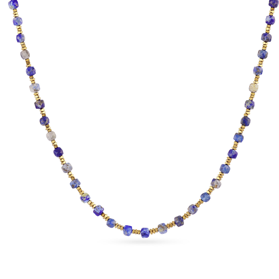 Collar extensible Spirit con piedras facetadas Azul Anartxy