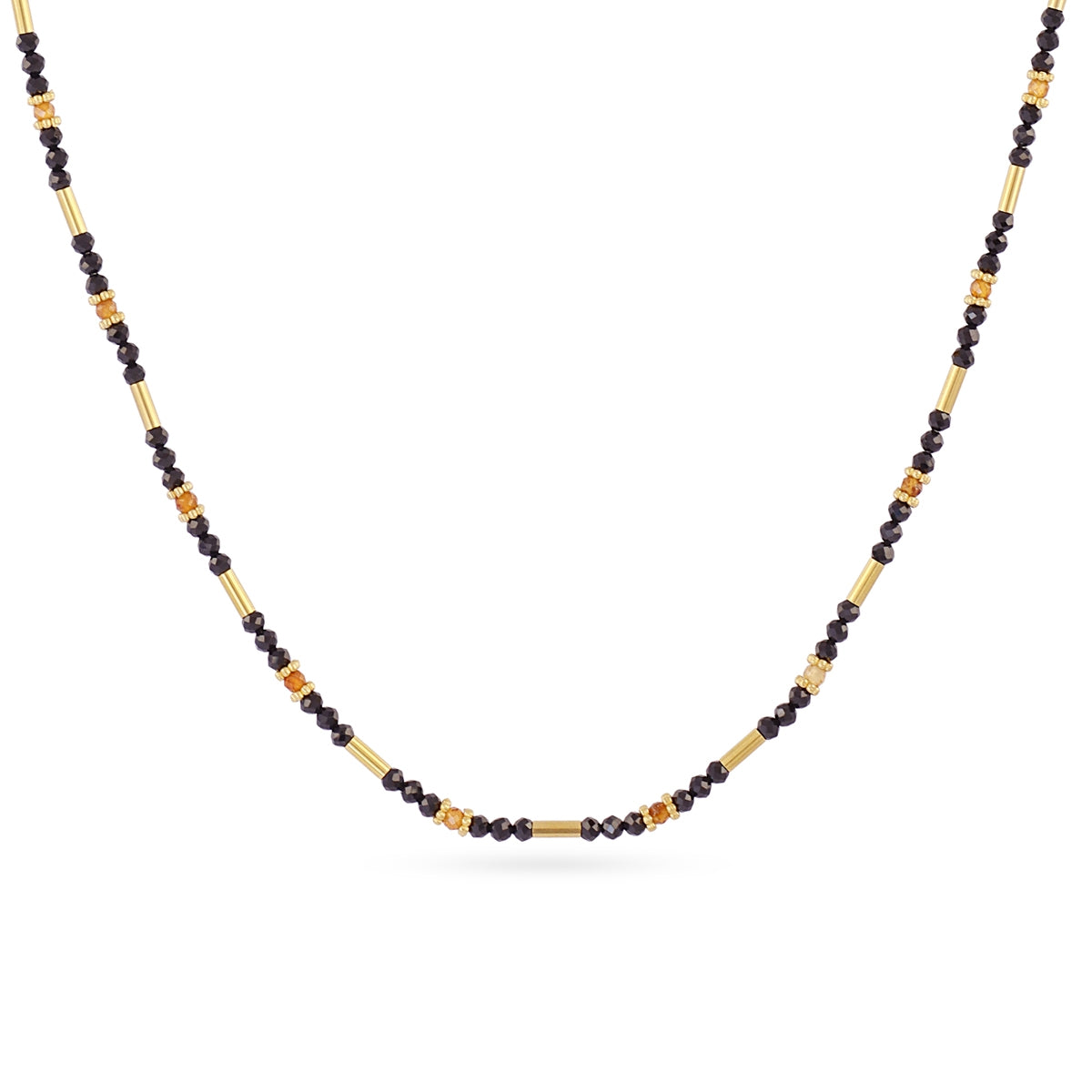 Collar extensible Spirit tubos dorados Negro Anartxy