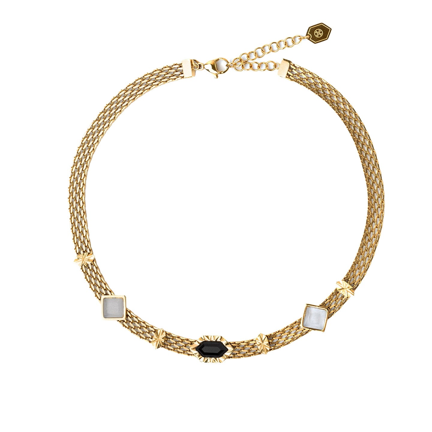 Collar Gleam malla Negro Anartxy