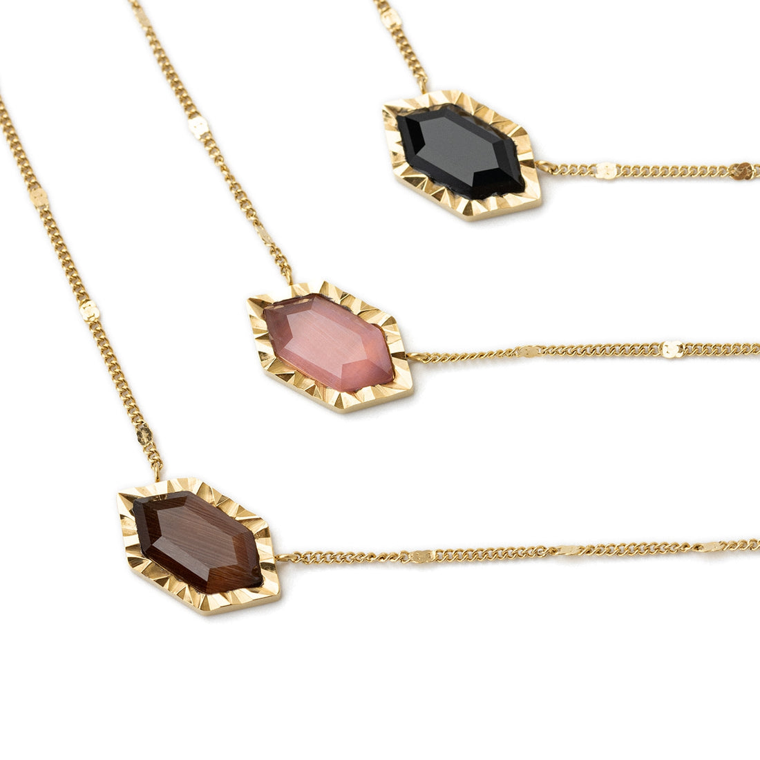 Collar Gleam piedra Rosa Anartxy