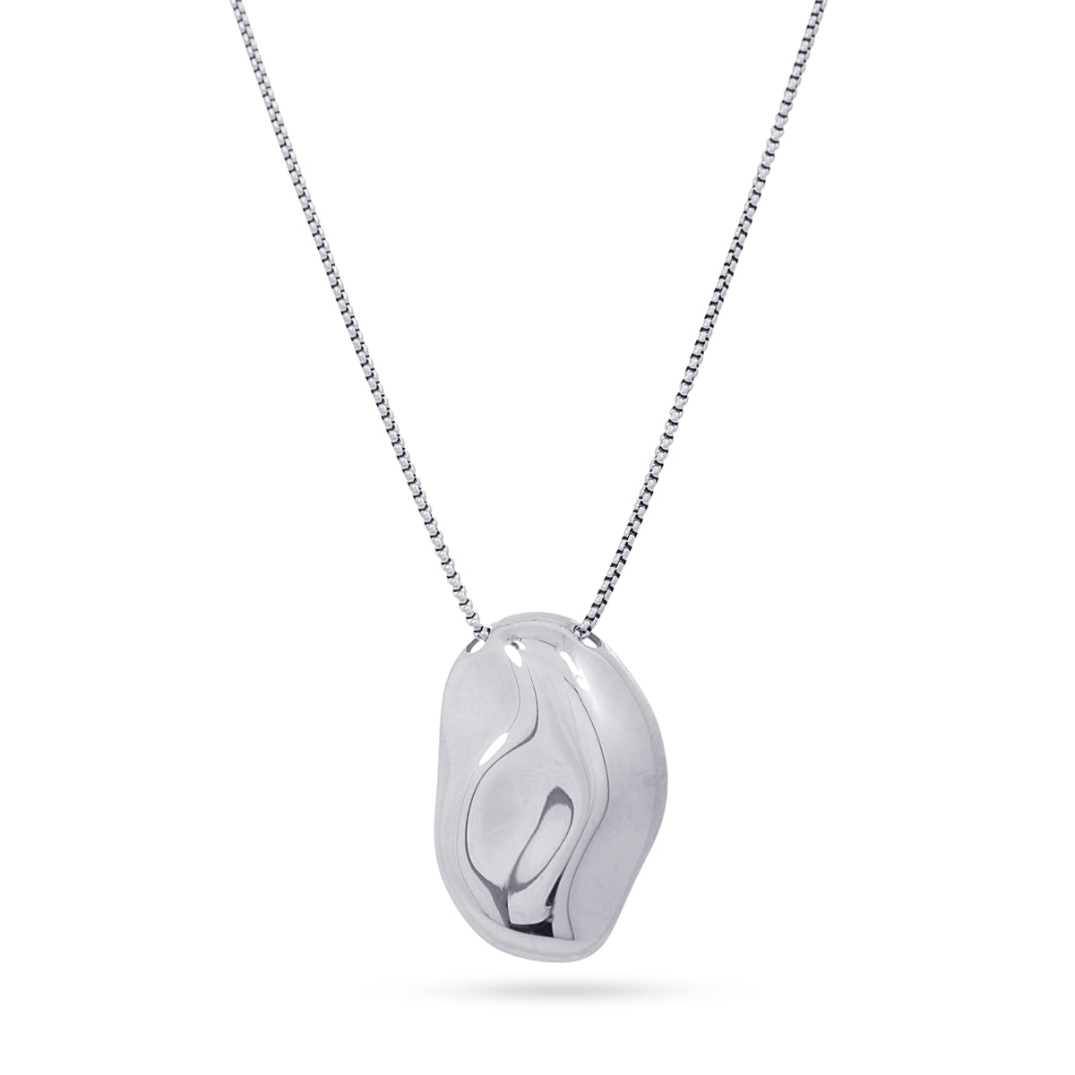 Collar Waves Pebble Plateado Anartxy