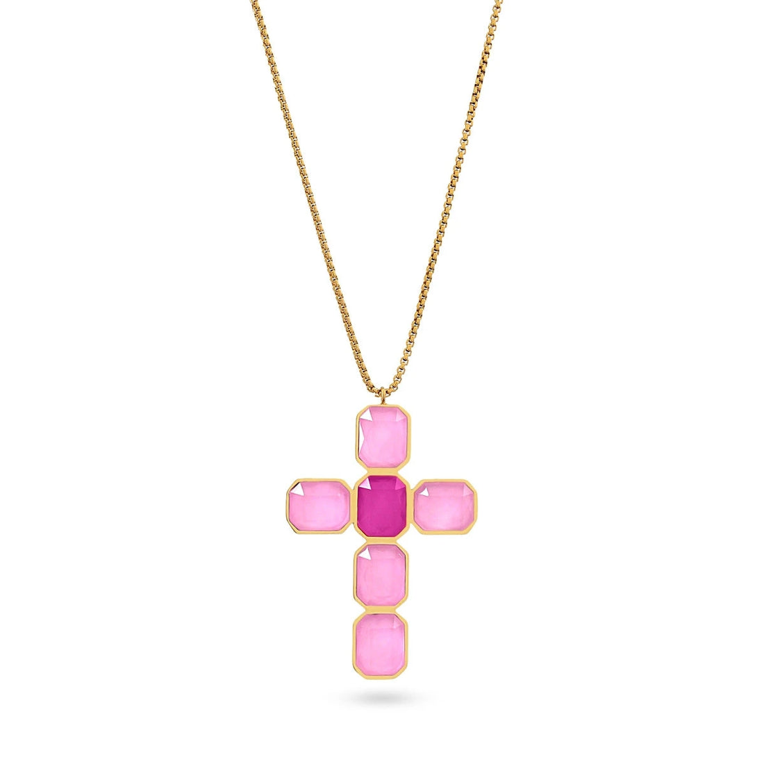 Collar largo Pixels Halo Fucsia Anartxy