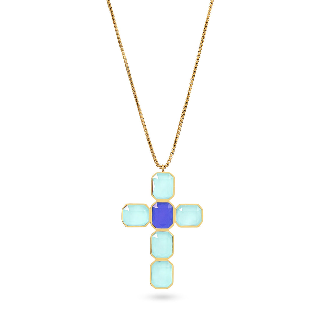 Collar largo Pixels Halo Azul Anartxy