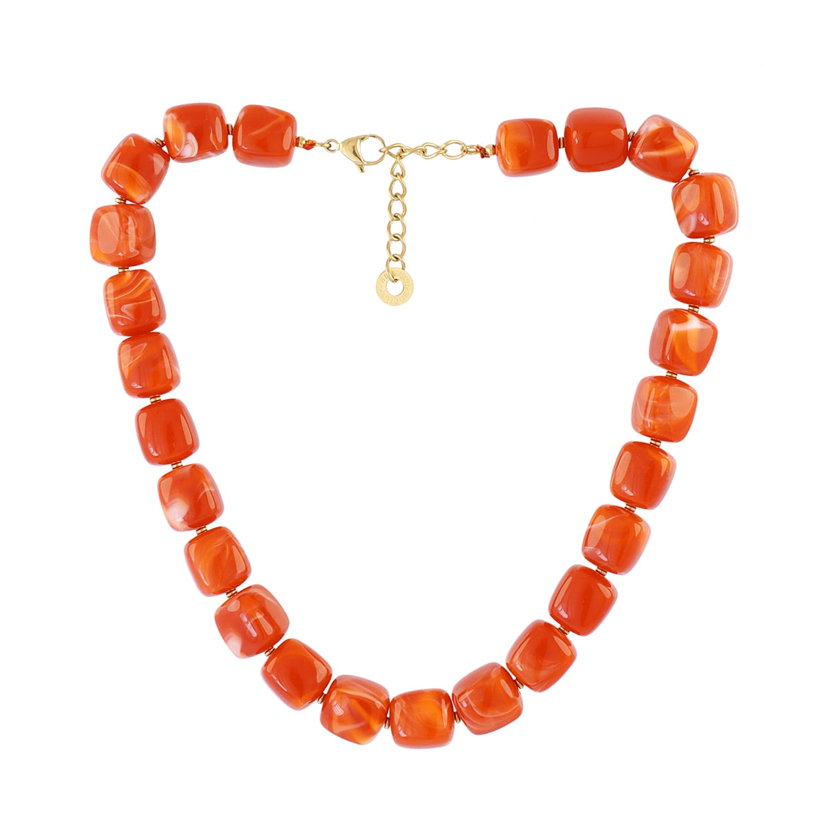 Collar Marbles Veina Naranja Anartxy