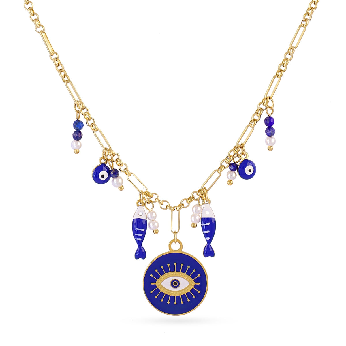 Collar Mati Nazar Dorado Anartxy