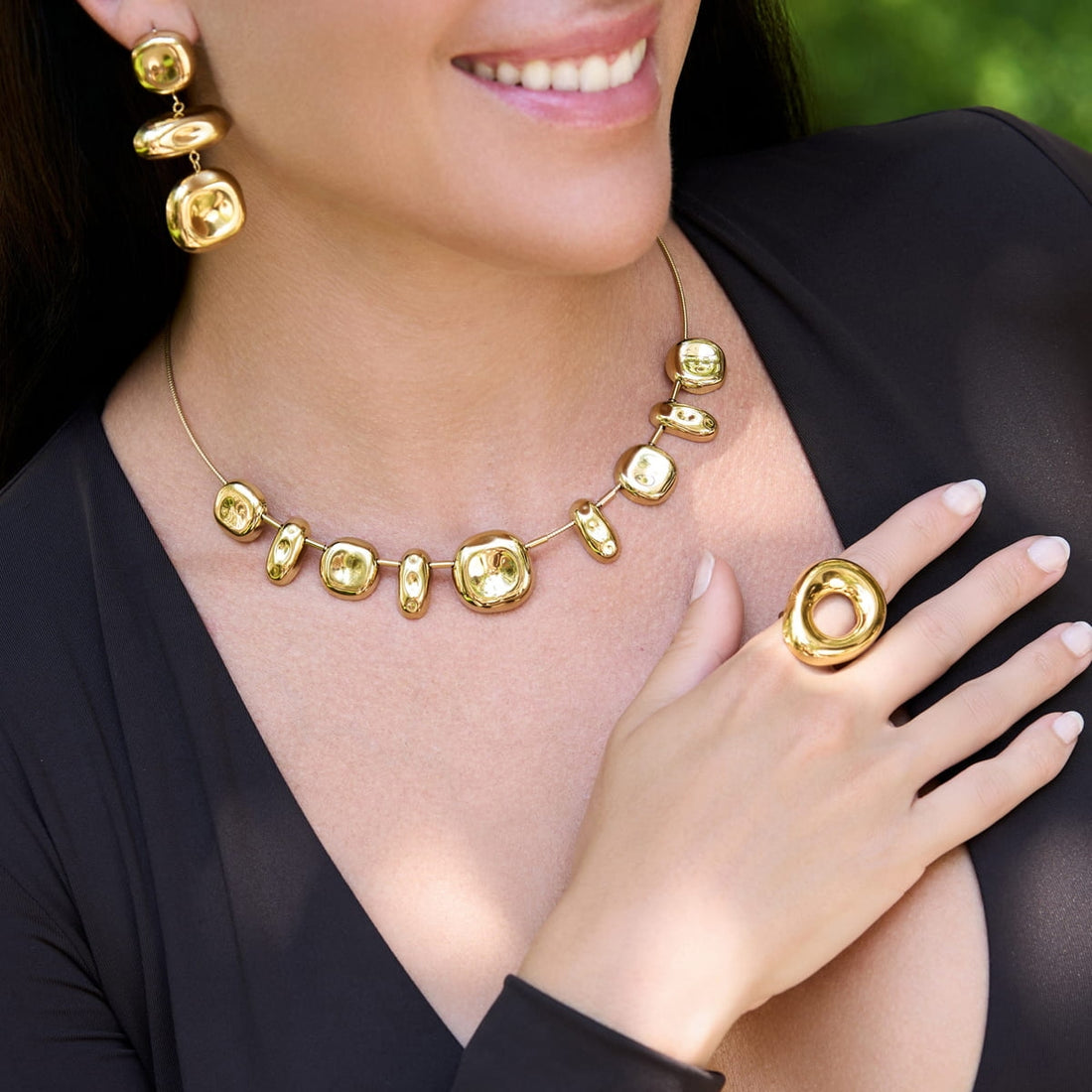 Collar Melt Bluma Dorado Anartxy