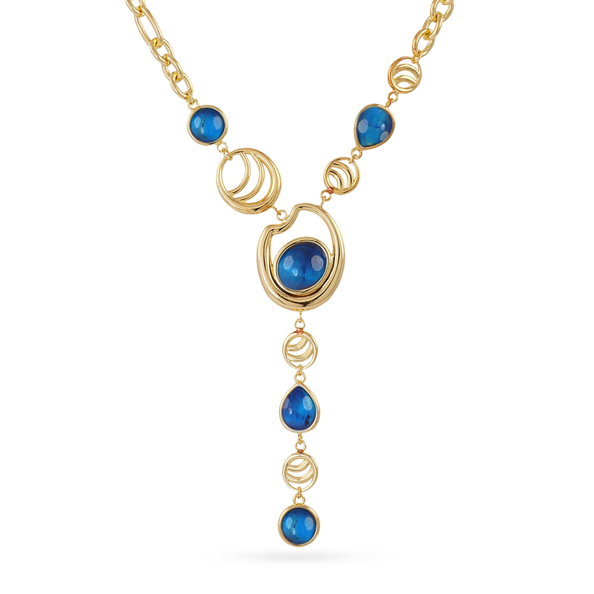 Collar Mirage cascada Azul Anartxy