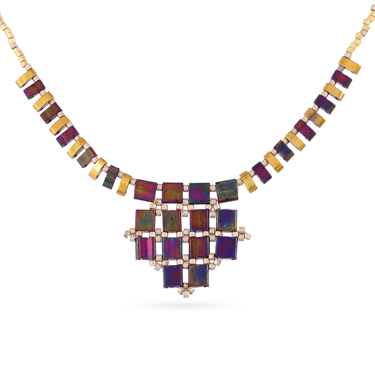 Collar Miyuki mosaic Café Anartxy