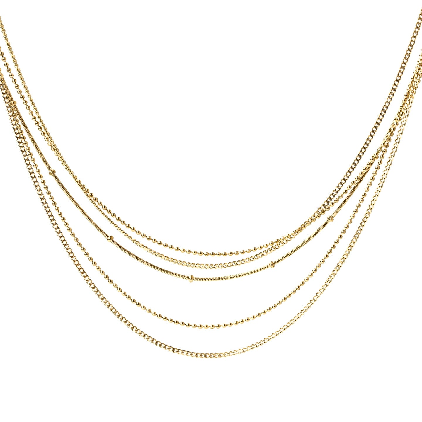 Collar multicadena Essentials Dorado Anartxy