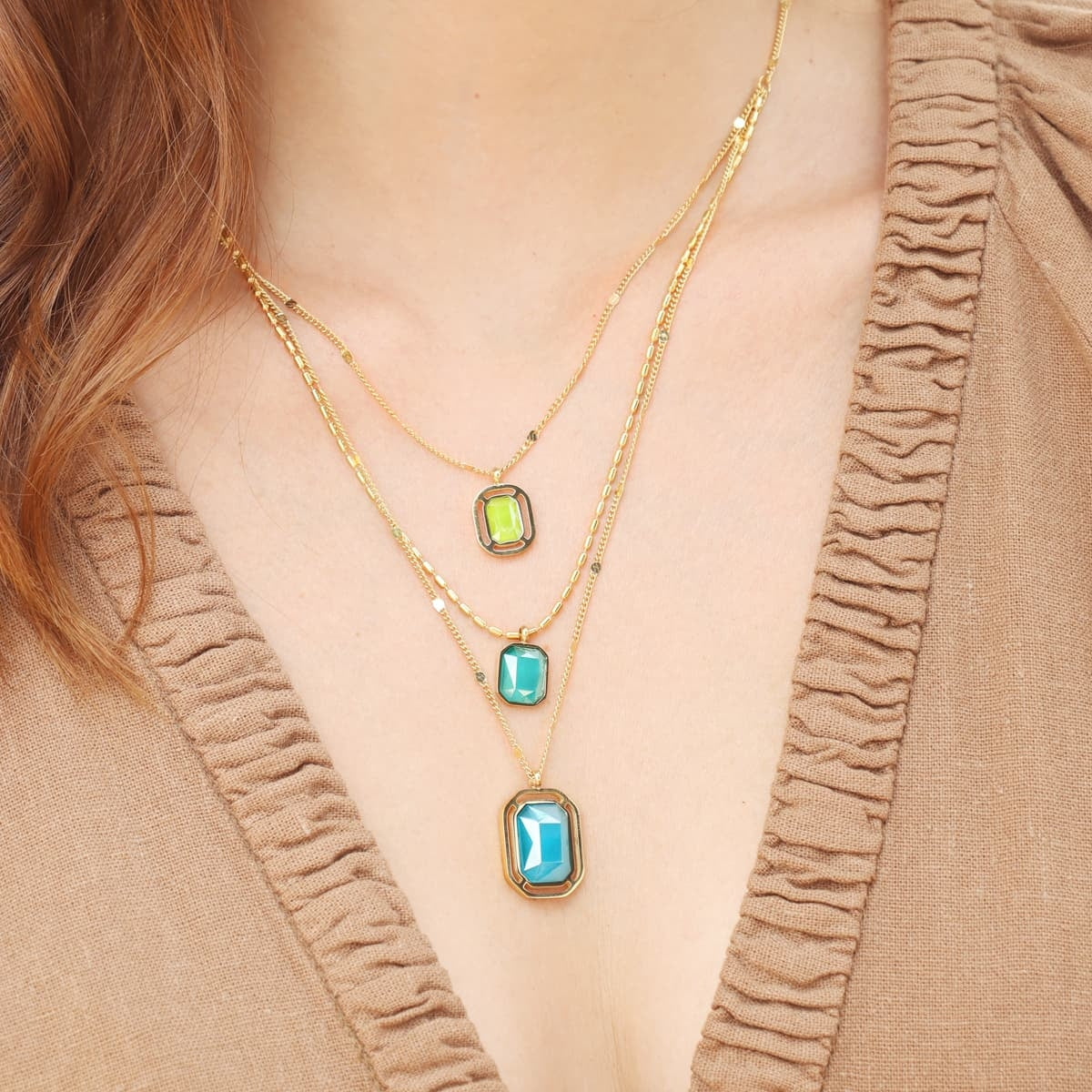 Collar Pixels Glowd Azul Anartxy