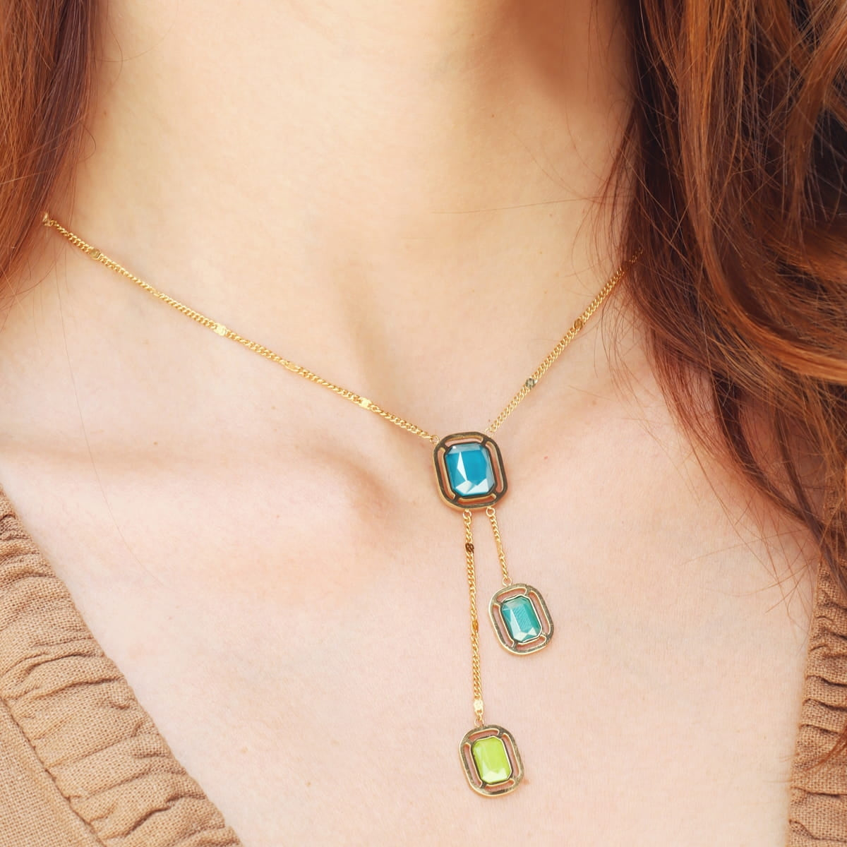 Collar Pixels Lunitha Azul Anartxy