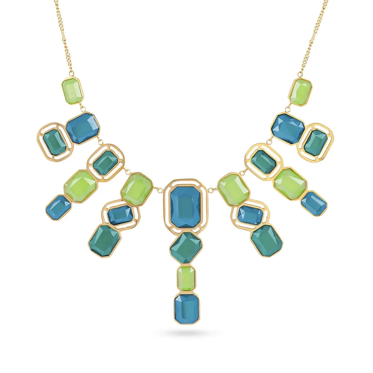 CONJUNTO PIXELS AZUL: anillo, collar, pendientes y pulsera Anartxy