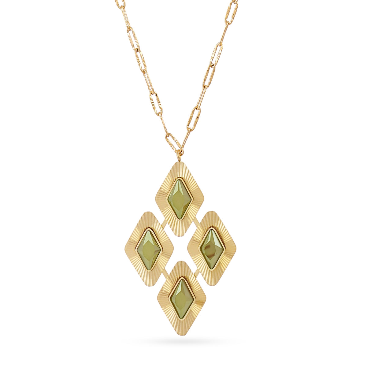 Collar Prisma cluster Verde Anartxy