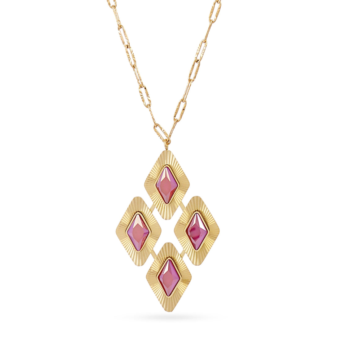 Collar Prisma cluster Rosa Anartxy