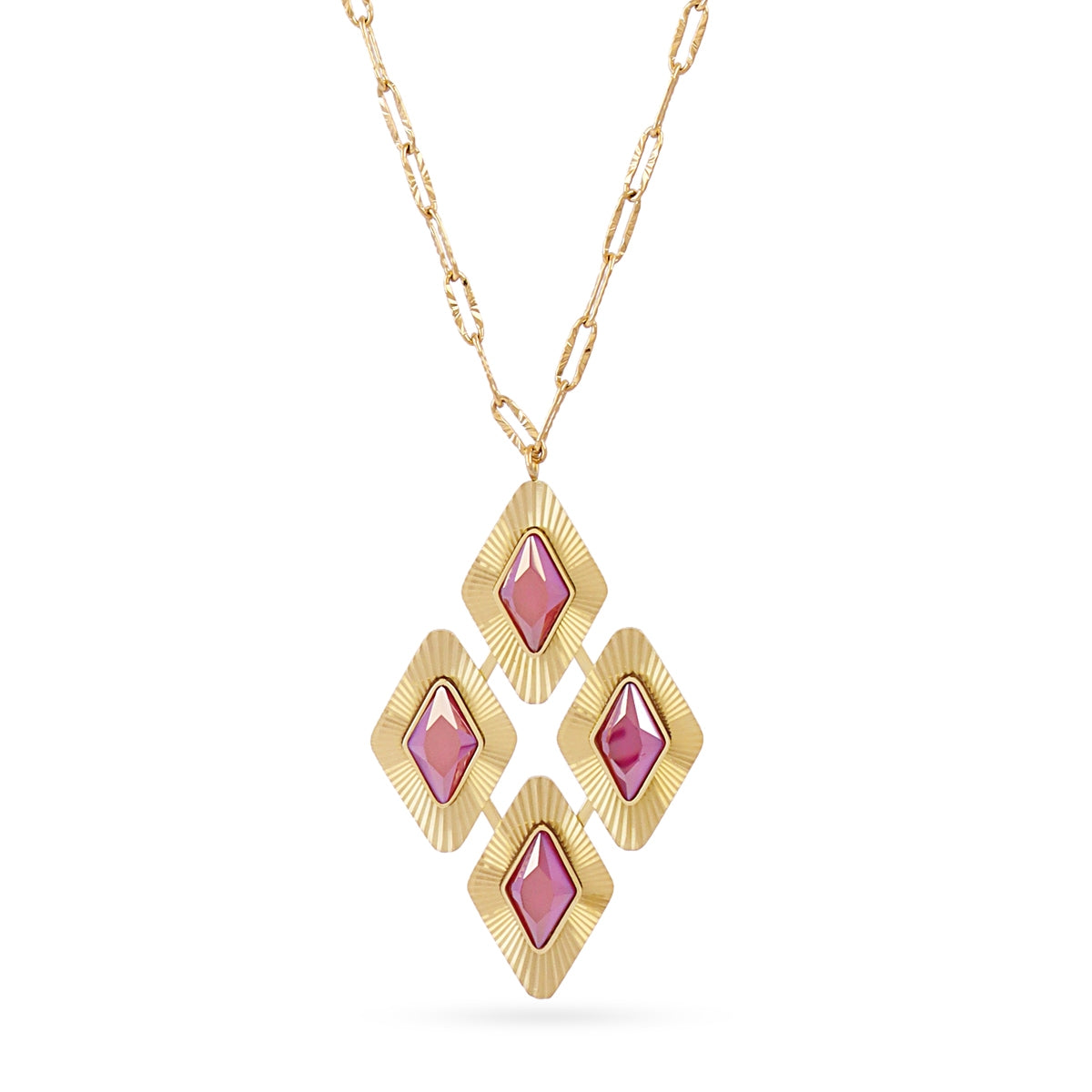 Collar Prisma cluster Rosa Anartxy