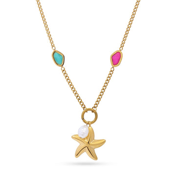 Collar Aqua Star Dorado Anartxy