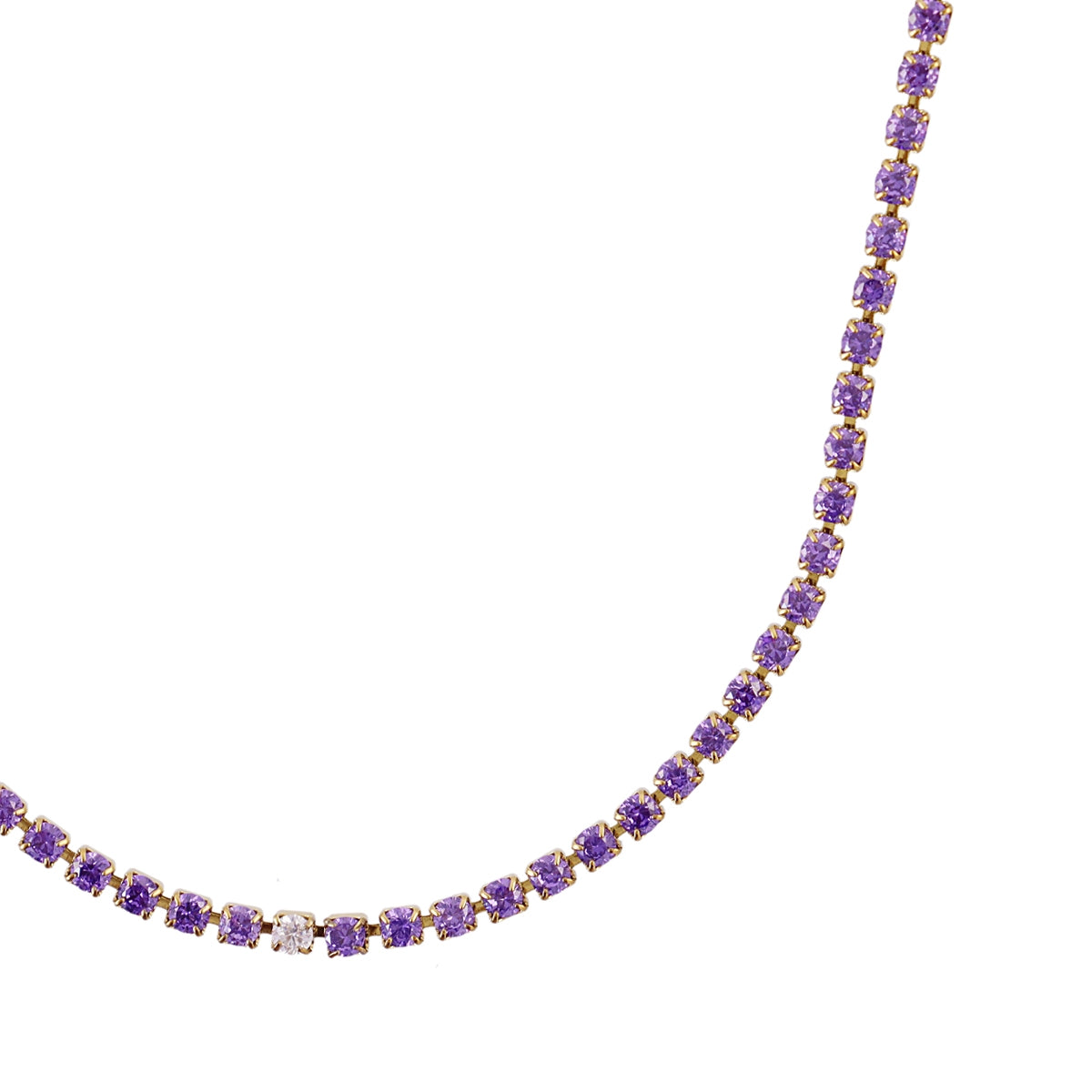 Collar Sparkle Beam Morado Anartxy