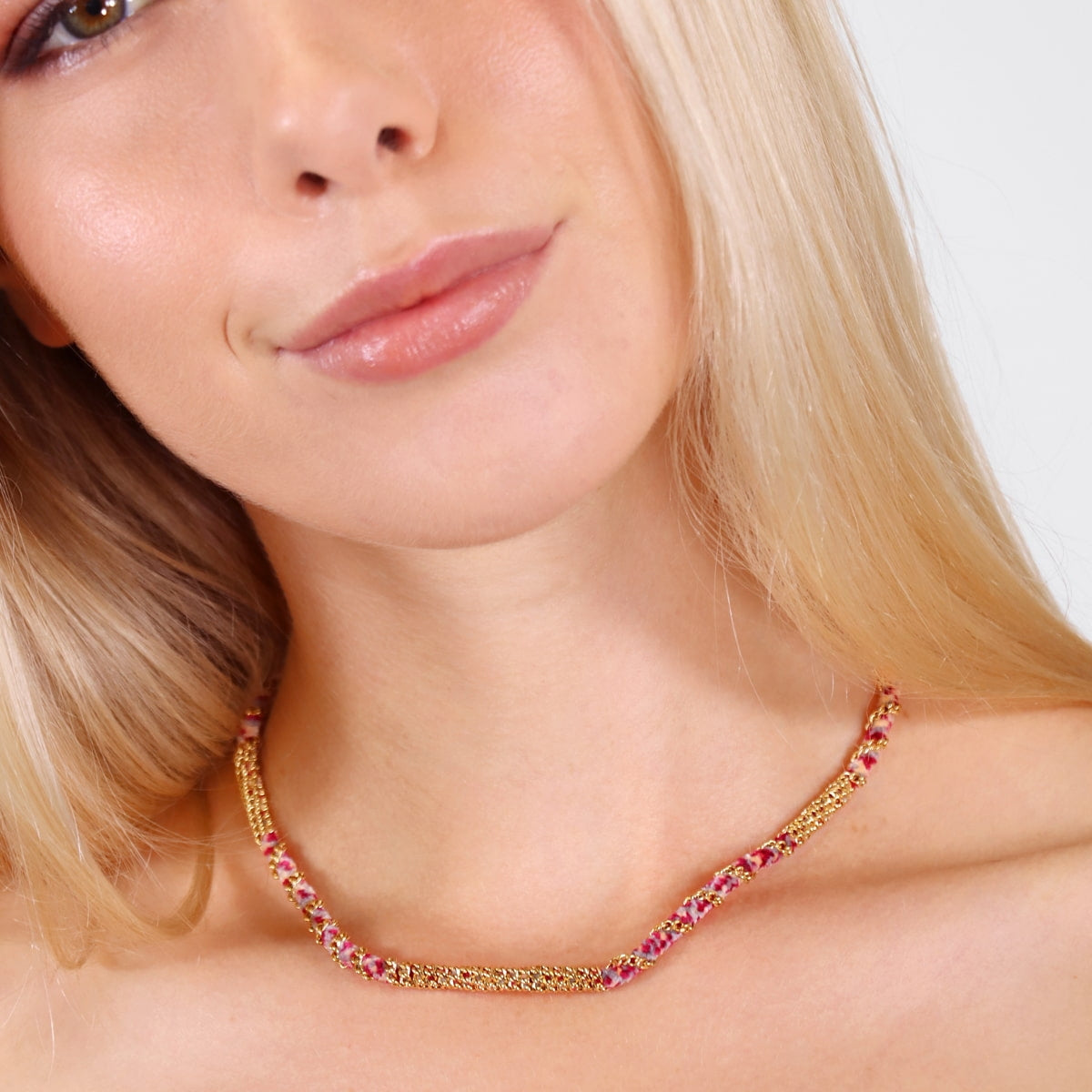 Collar Spirit Bogolan Rosa Anartxy