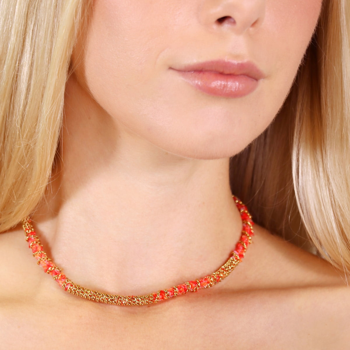 Collar Spirit Bogolan Naranja Anartxy
