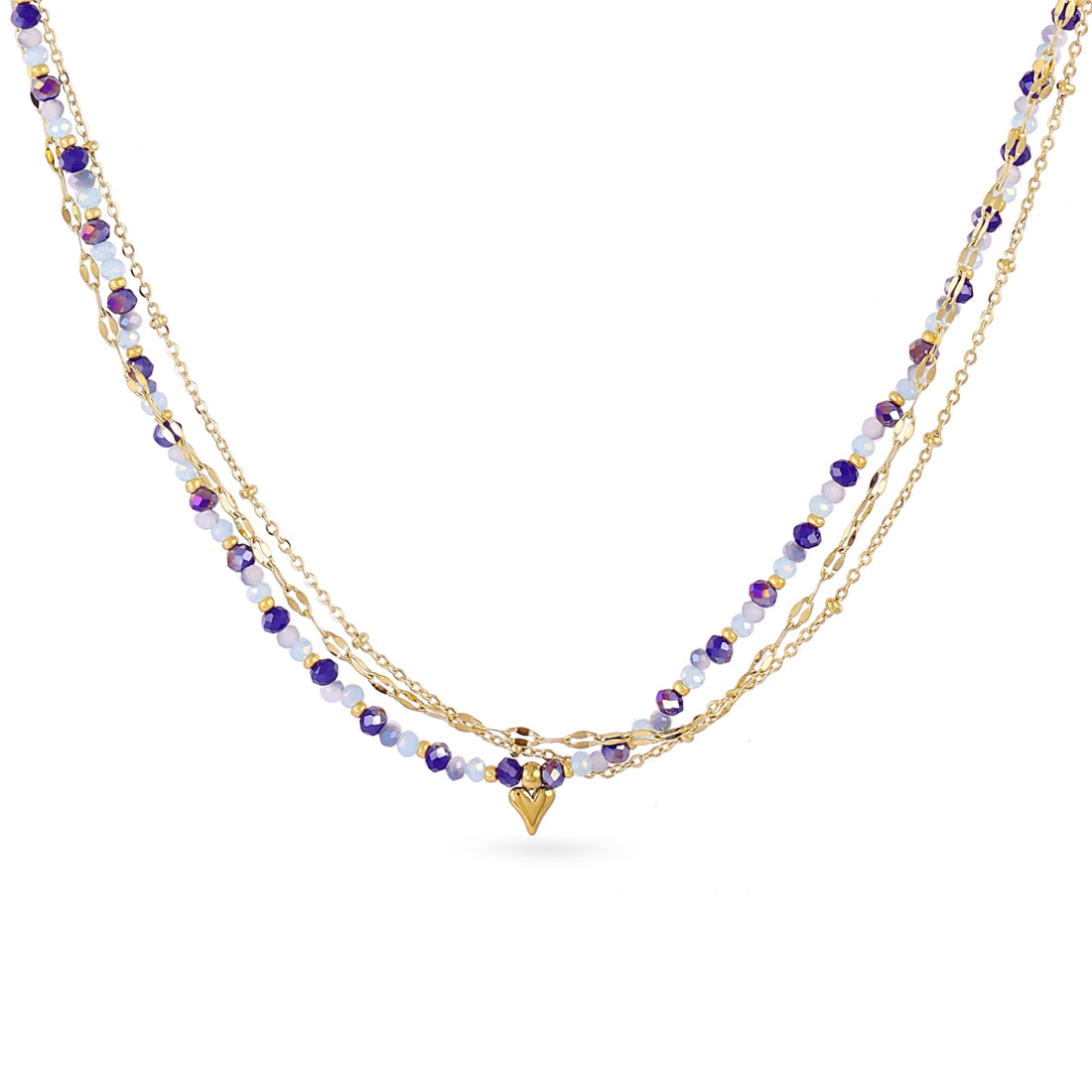 Collar Spirit multicadenas finas Azul Anartxy