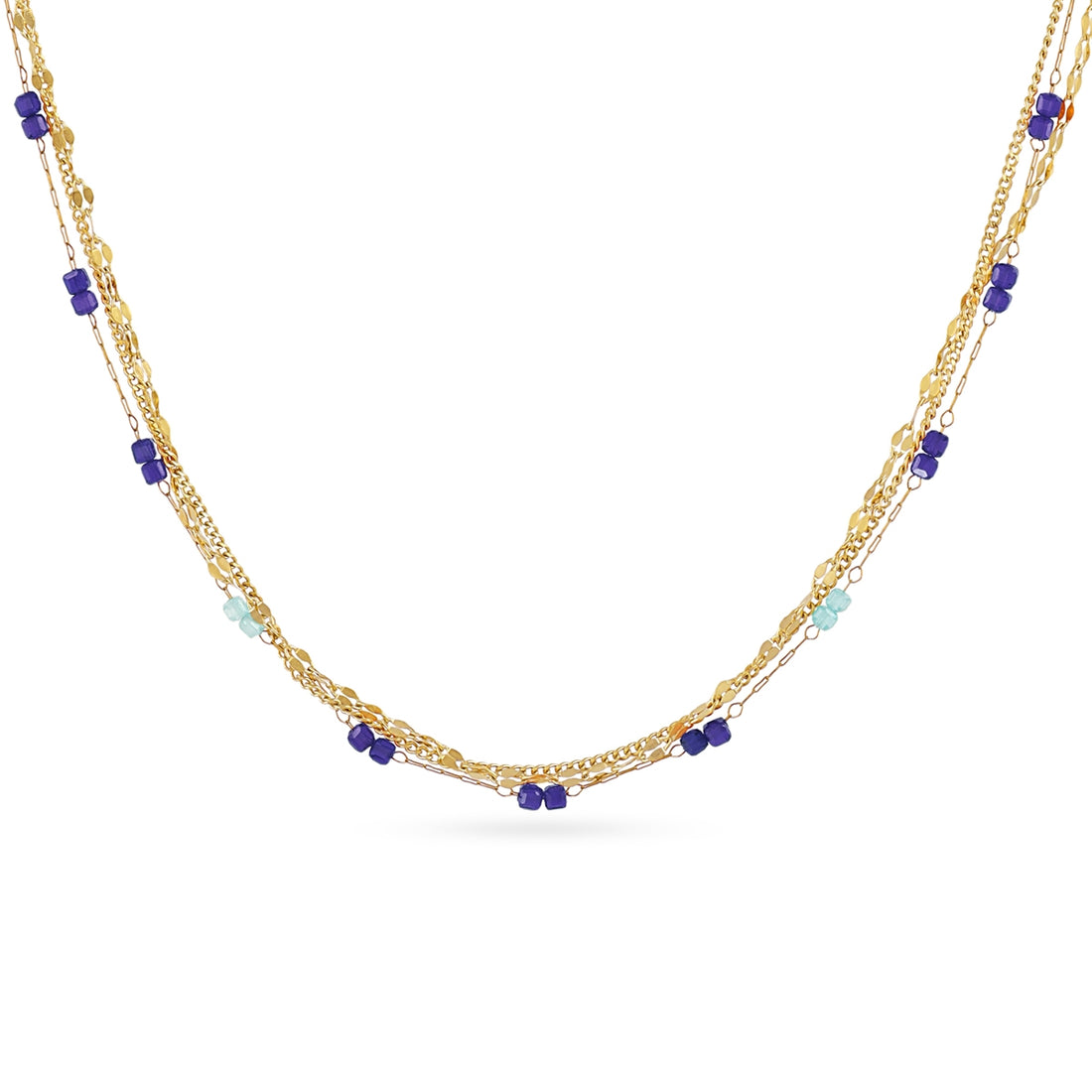 Collar Spirit piedras muticolor Azul Anartxy