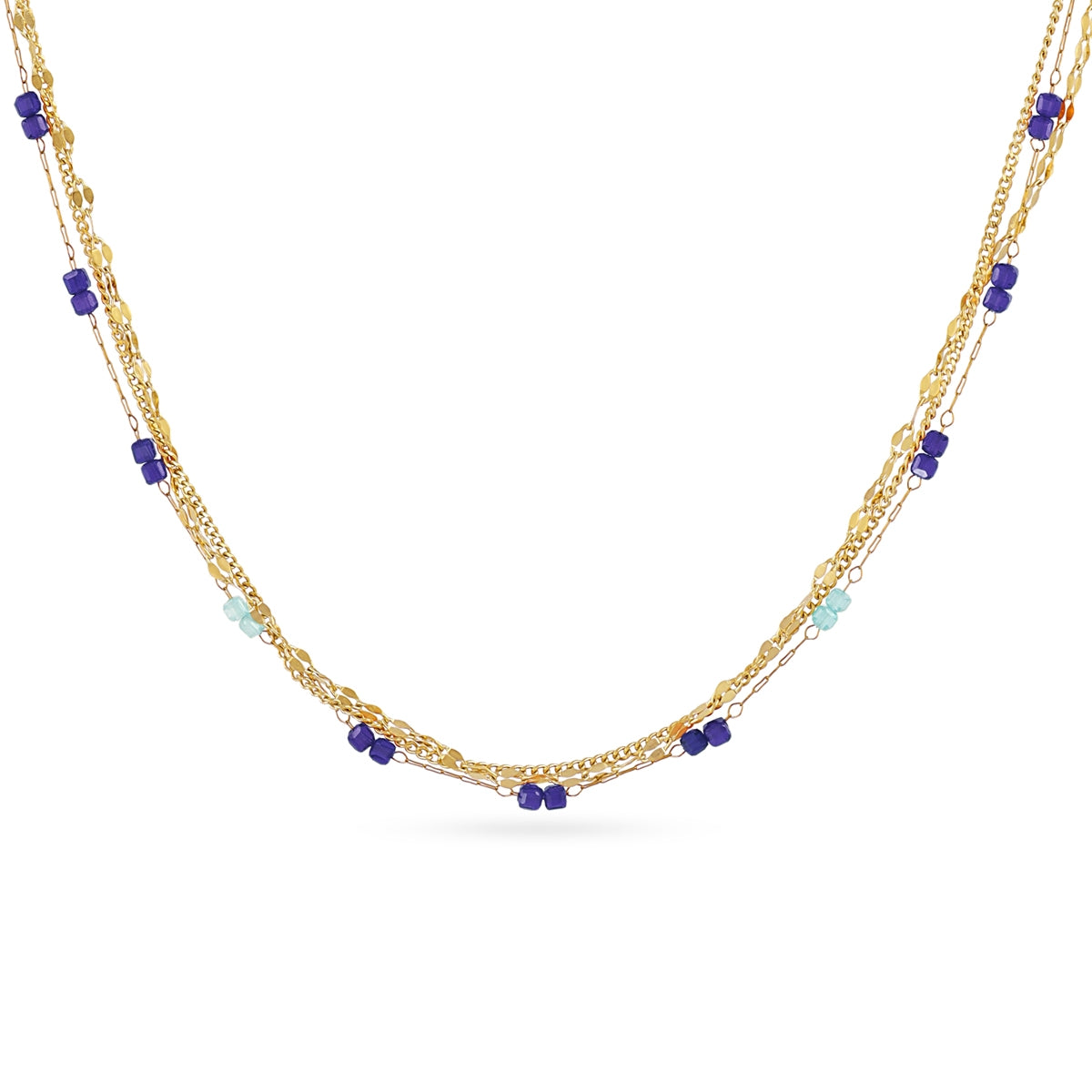 Collar Spirit piedras muticolor Azul Anartxy