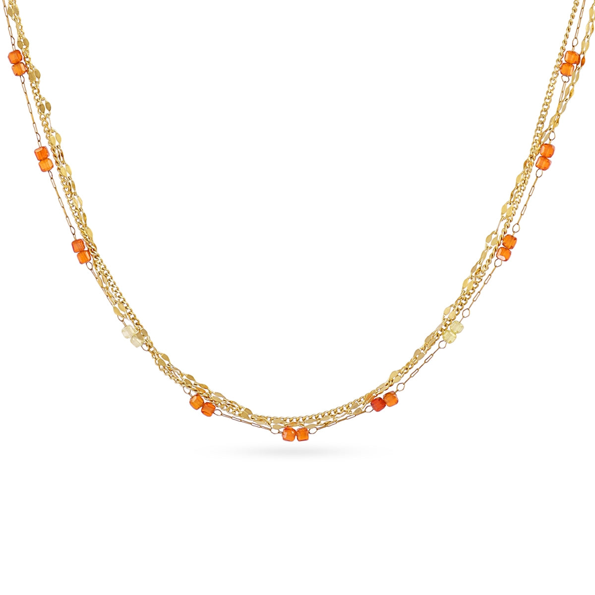 Collar Spirit piedras muticolor Naranja Anartxy