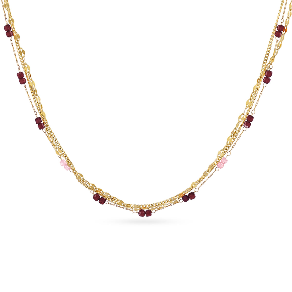 Collar Spirit piedras muticolor Rosa Anartxy