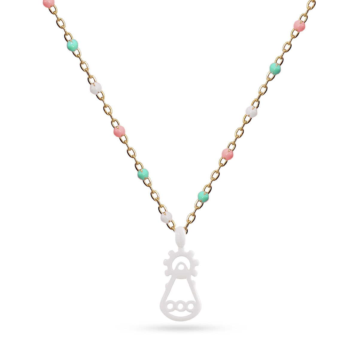 Collar Virgen de Covadonga Blanco Anartxy