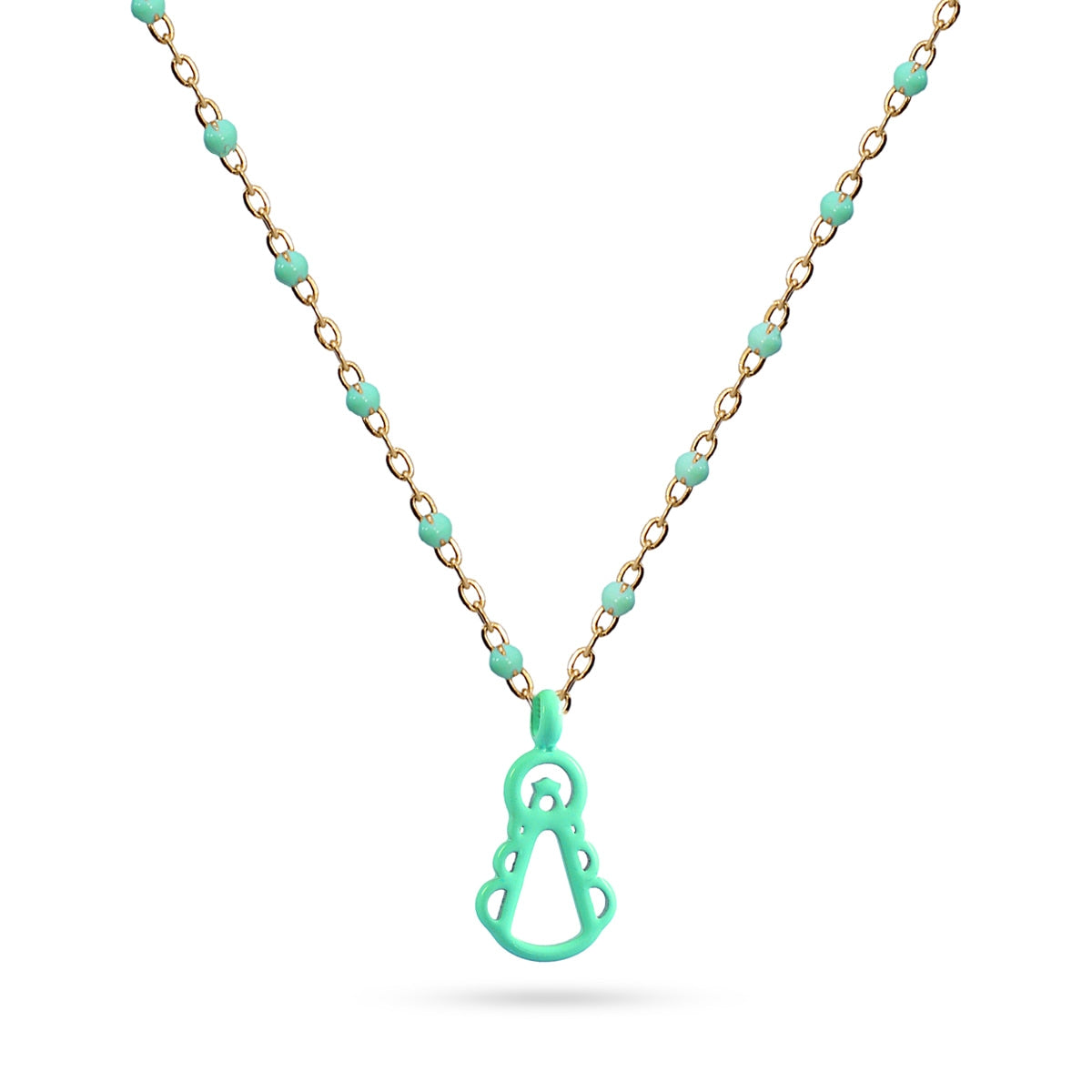 Collar Virgen del Rocío Turquesa Anartxy