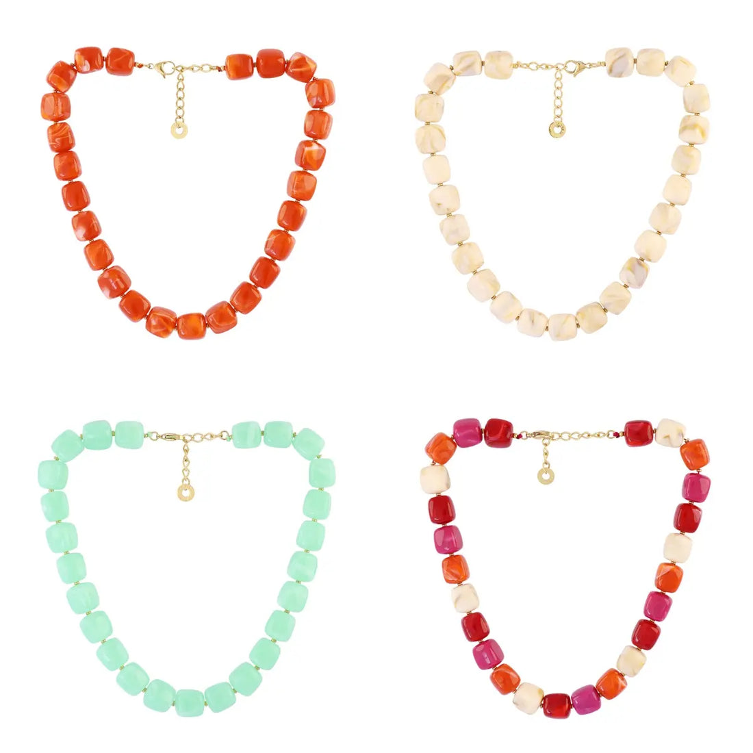 Set de Resina Collar y Pulsera Beige Anartxy