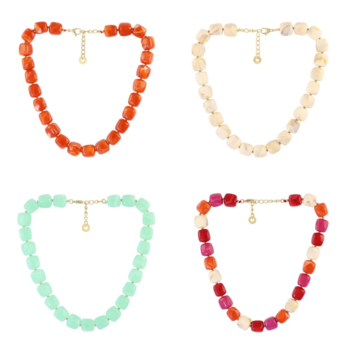Resin Necklace and Bracelet Set