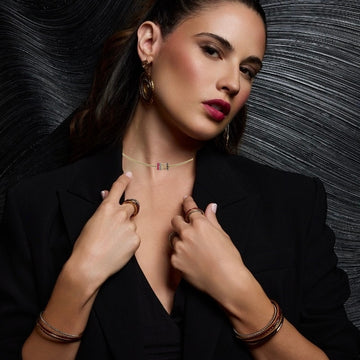 CONJUNTO VANDAL: anillo, collar, pendientes y pulsera Anartxy