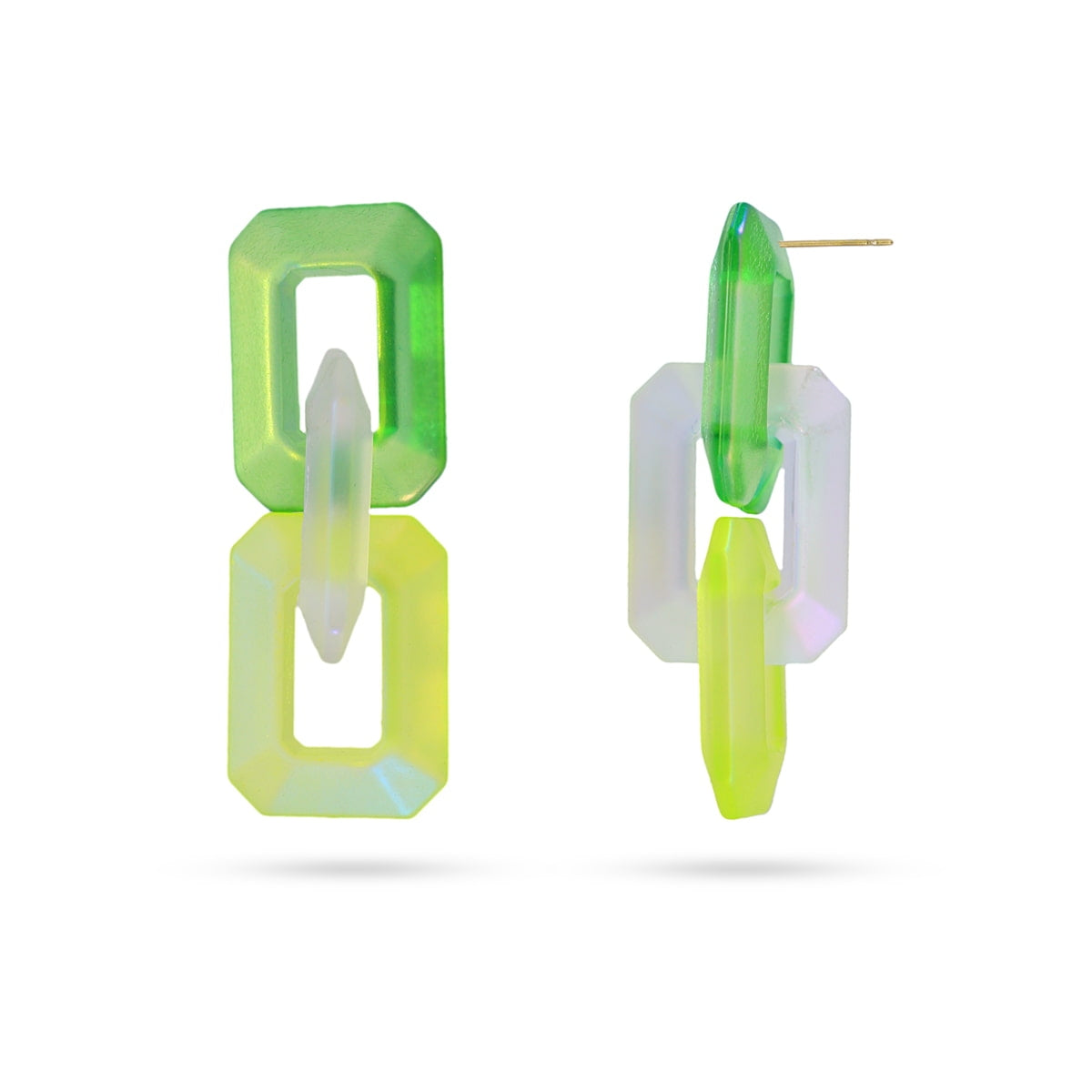 Pendientes Chains Structure Verde Anartxy