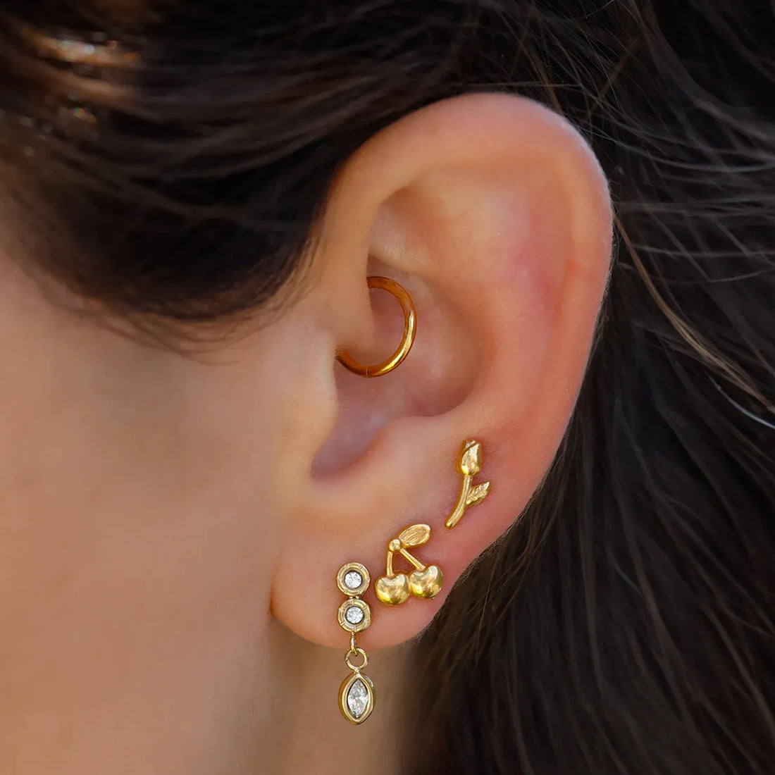 Piercing Tulip Dorado Anartxy