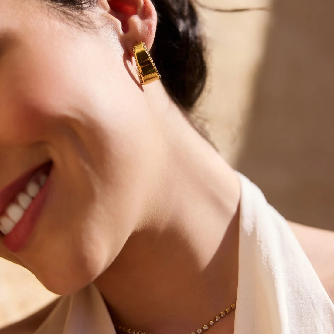 Pendientes Eternal Saphira Dorado Anartxy