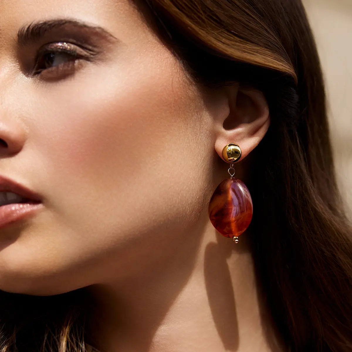 Pendientes Marbles Tempo Naranja Anartxy