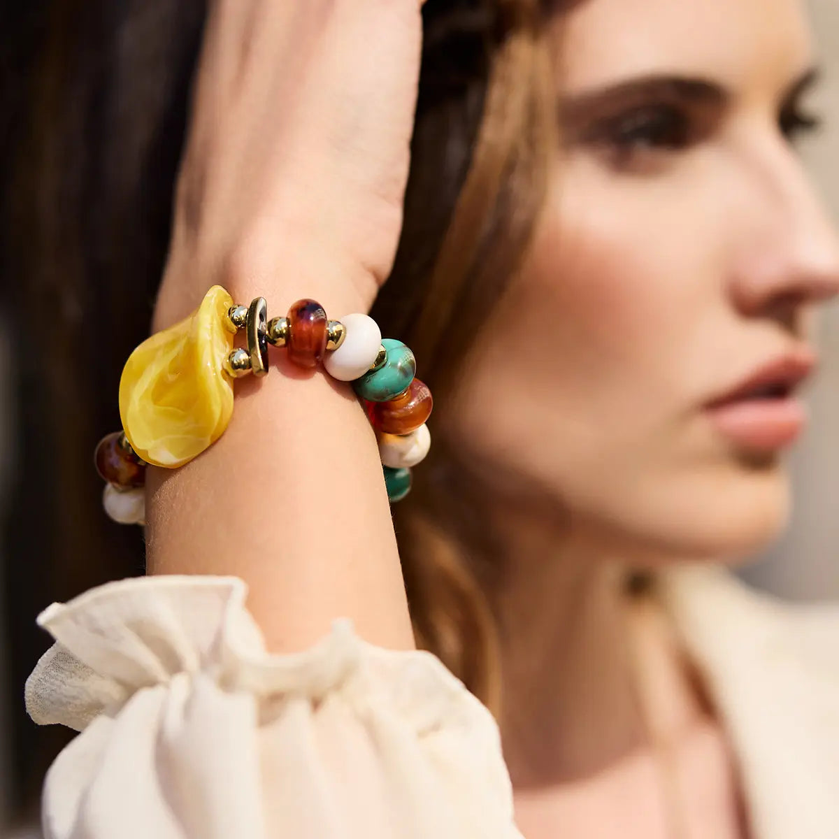 Pulsera Marbles Juna Amarillo Anartxy