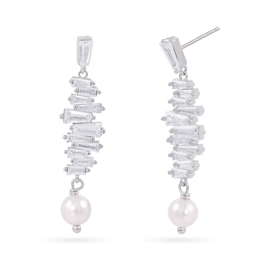 Pendientes Alma baguette perla Anartxy