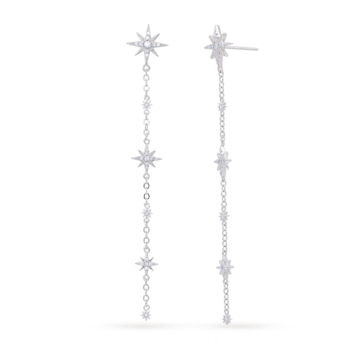 Conjunto Alma Cadenas Estrellas plateado Anartxy