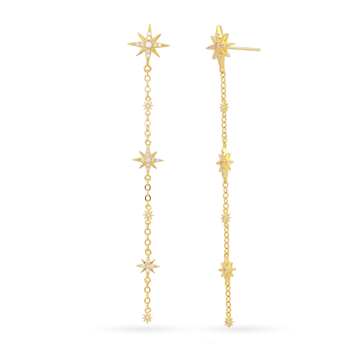 Conjunto Alma Cadenas Estrellas doradas Anartxy