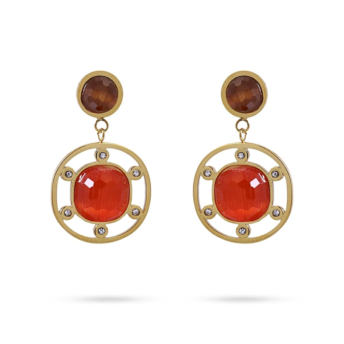 Pendientes Anturio Naranja Anartxy