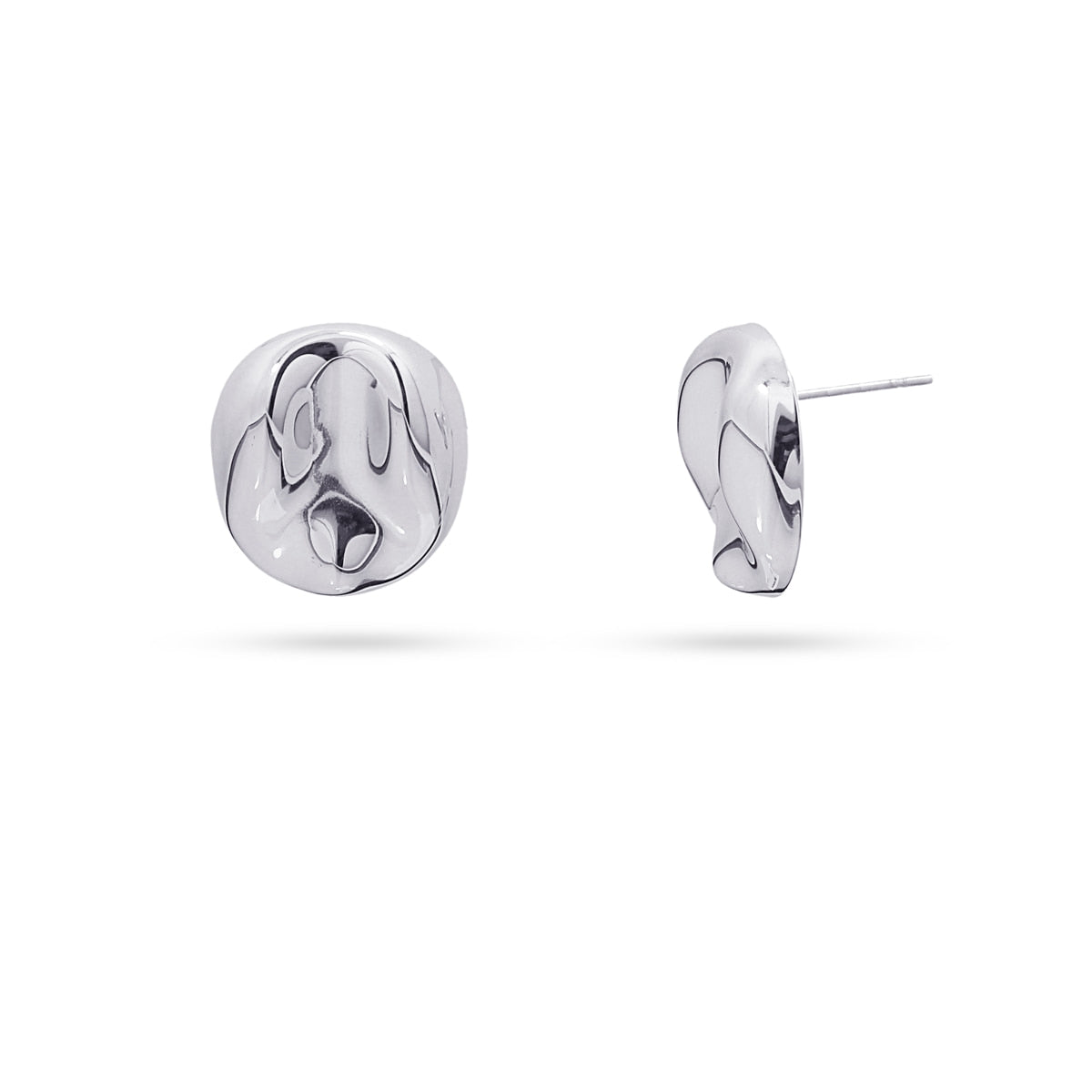 Pendientes Waves Mini Seaglass Plateado Anartxy