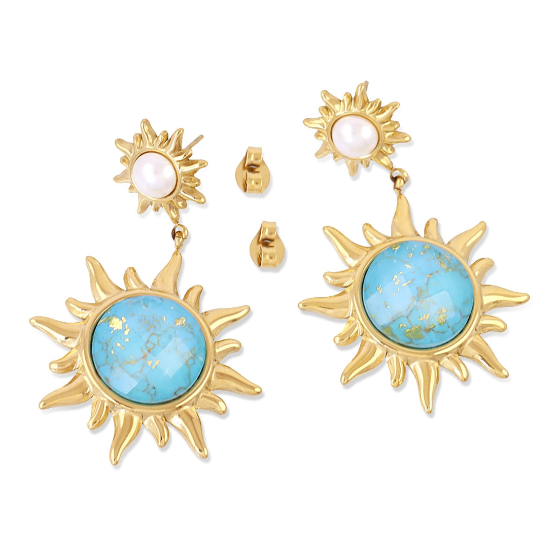 Pendientes Aqua Fable Dorado Anartxy