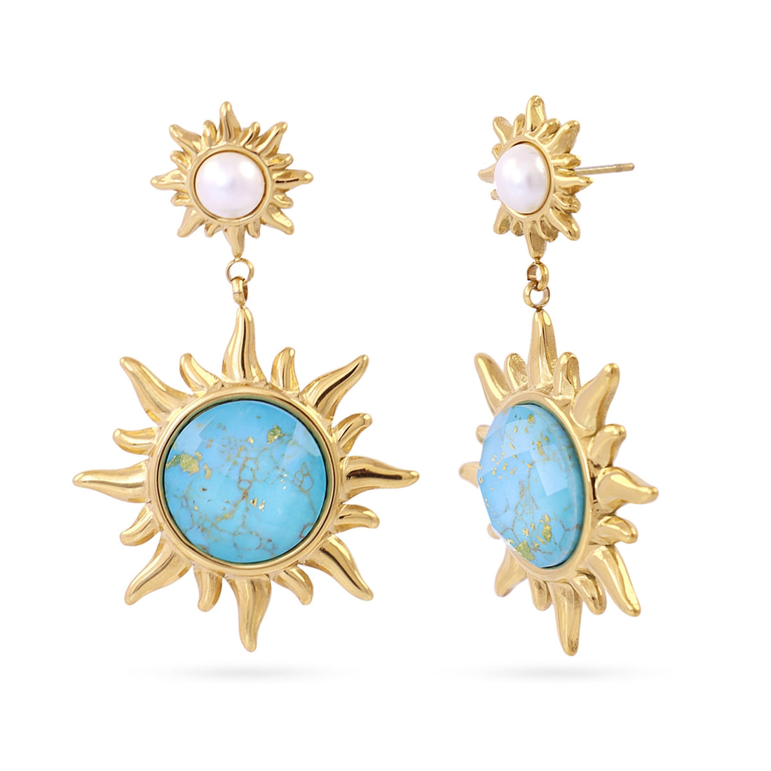 Pendientes Aqua Fable Dorado Anartxy