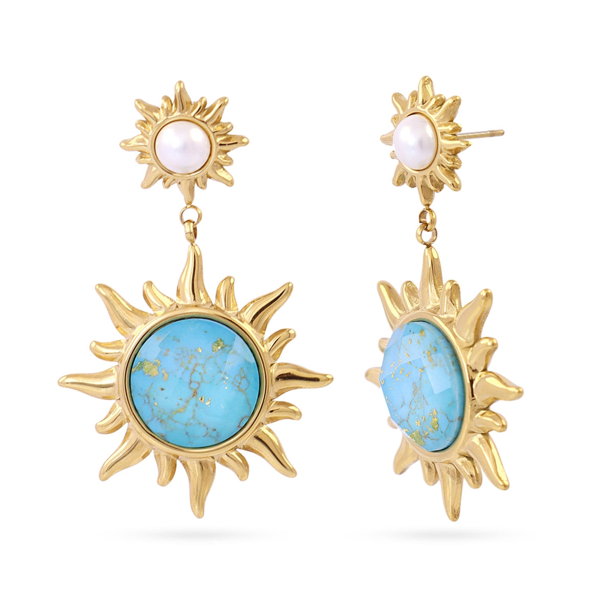 Pendientes Aqua Fable Dorado Anartxy