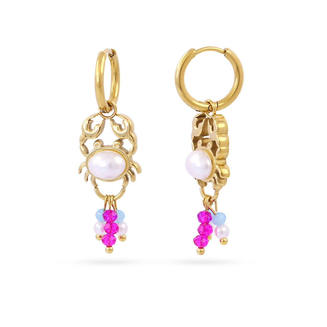 Pendientes Aqua Lagoon Dorado Anartxy