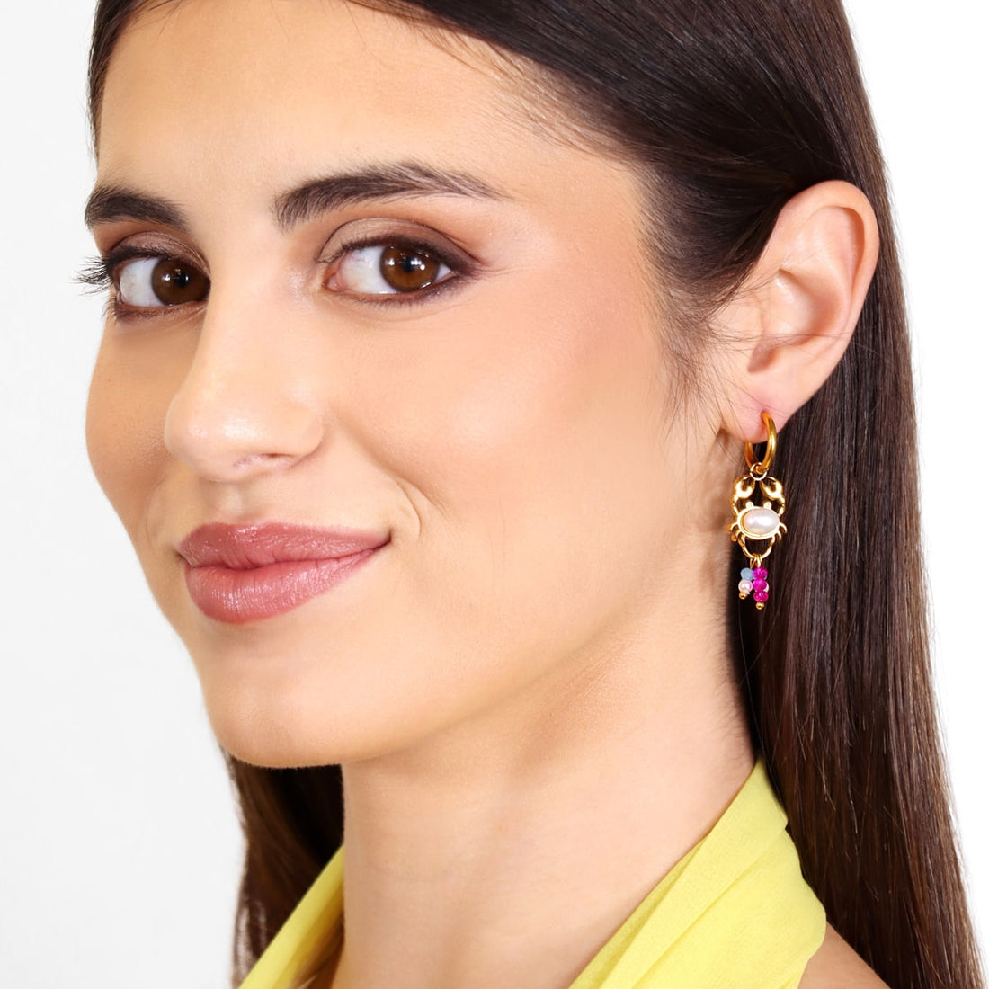 Pendientes Aqua Lagoon Dorado Anartxy