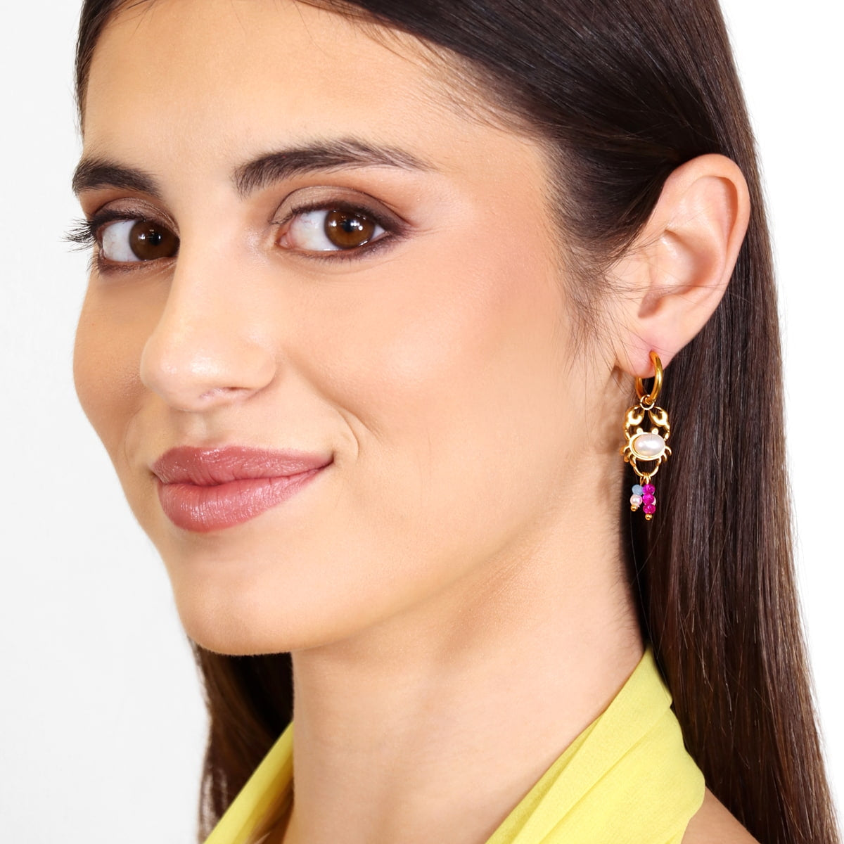 Pendientes Aqua Lagoon Dorado Anartxy