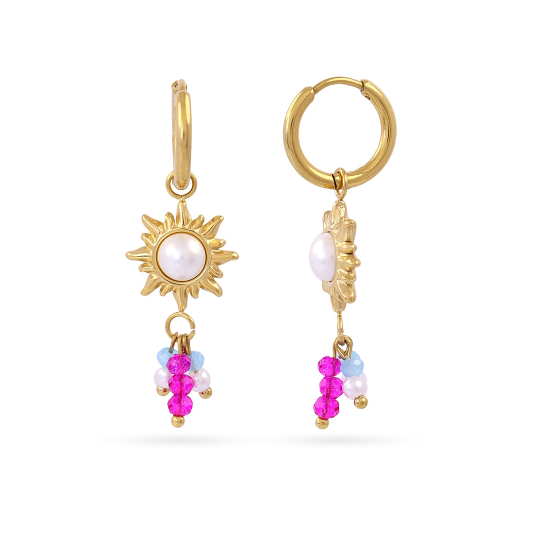 Pendientes Aqua Veil Dorado Anartxy